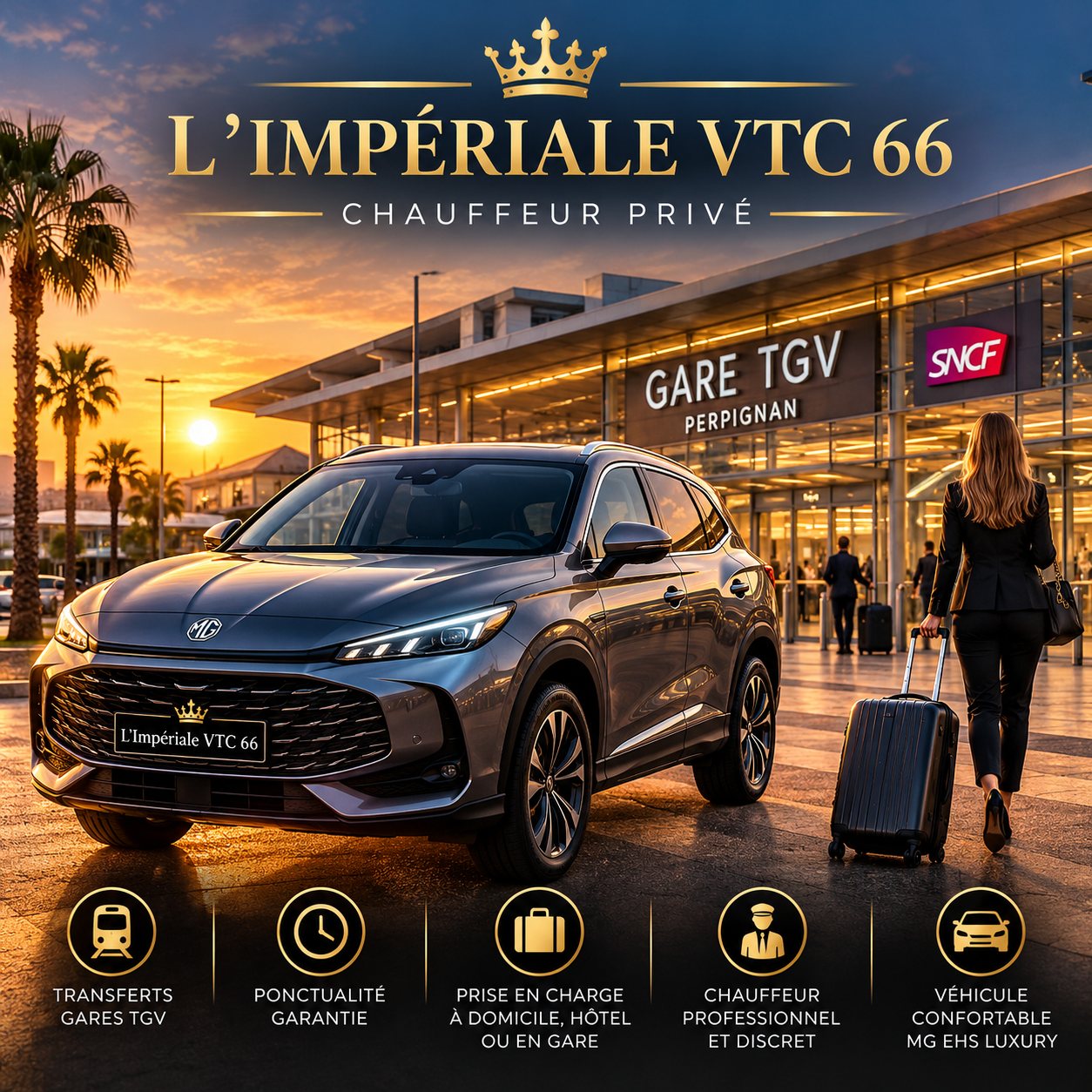 Transfert gare TGV avec chauffeur privé VTC