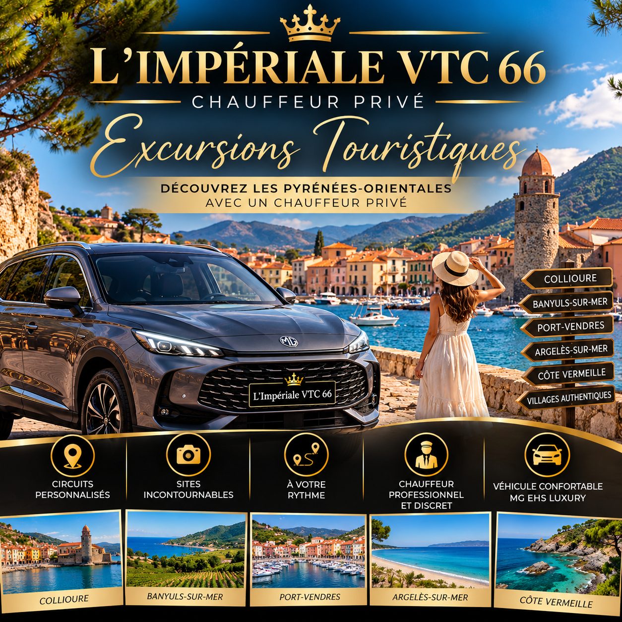 Excursions touristiques avec chauffeur privé VTC