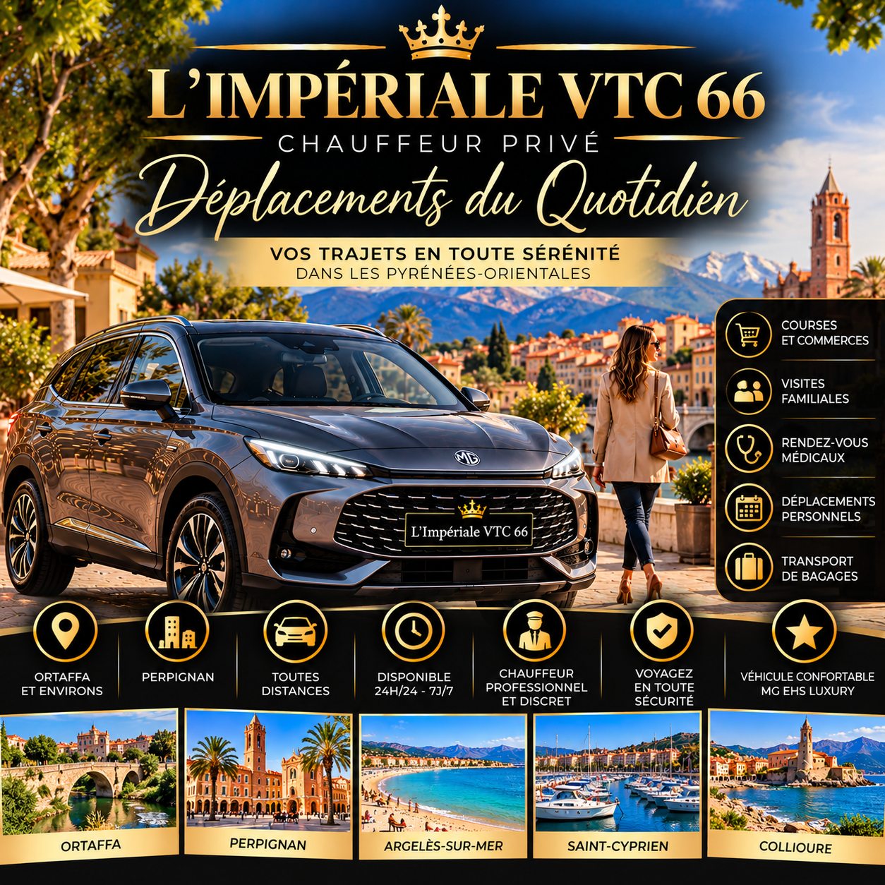 Chauffeur privé VTC – Déplacements du quotidien